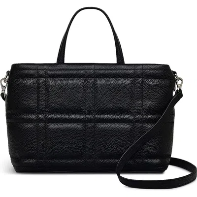 Radley Sunny Dene Small Zip Quilted Leather Satchel In Black