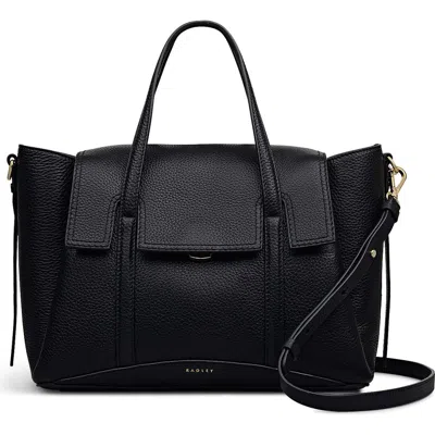 Radley The Chancery Medium Flapover Satchel Bag In Black