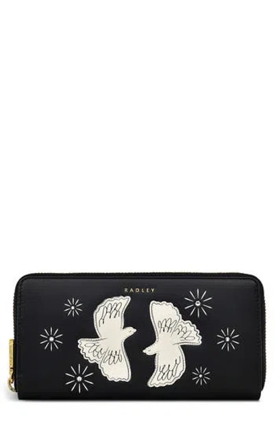 Radley London Radley Two Turtle Doves Large Zip Around Wallet In Black
