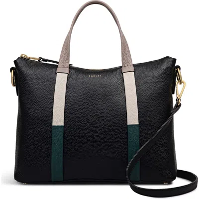 Radley Waterloo Way Medium Ziptop Satchel Bag In Black