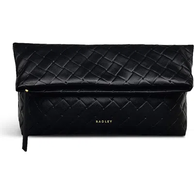 Radley Weaver Lane Medium Flapover Clutch In Black