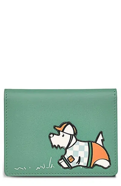 Radley X Kentucky Derby Small Leather Card Case In Cactus