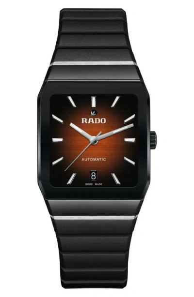 Rado Anatom Automatic Bracelet Watch, 32.5mm In Black/orange