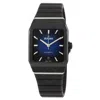 Rado Unisex Swiss Automatic Anatom Black Rubber Strap Watch 33mm In Blue/black