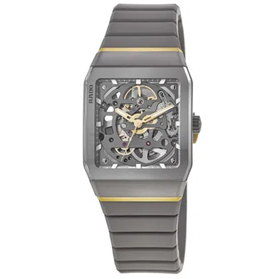 Rado Anatom Automatic Skeleton Rubber Strap Unisex Watch R10206109 In Gray