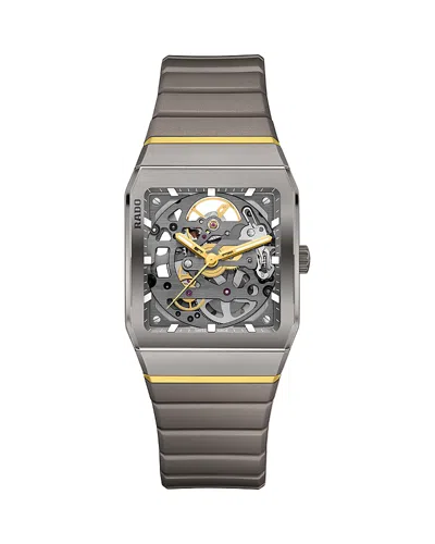Rado Anatom Skeleton Watch, 23mm X 33mm In Gray