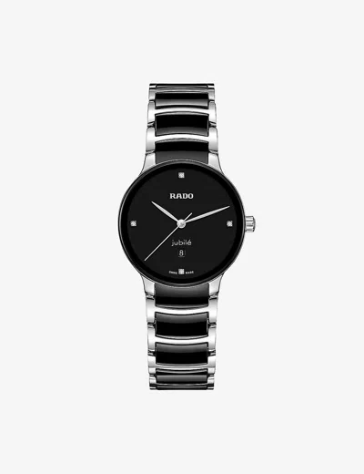 Rado Black R30026712 Centrix Stainless-steel And Diamond Quartz Watch