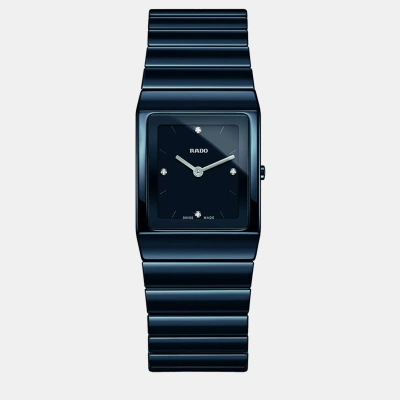 Pre-owned Rado Blue Ceramic Watch 22.9 Mm