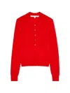 Rado Buttoned Collar Top In Red