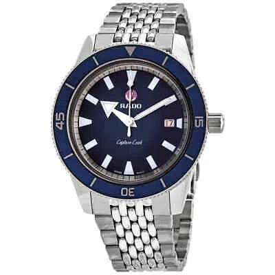 Pre-owned Rado Captain Cook Automatic Blue Dial Men's Watch R32505203