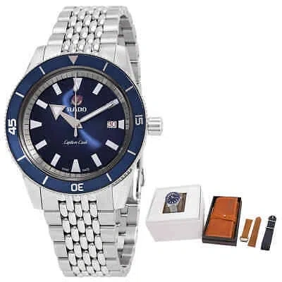 Pre-owned Rado Captain Cook Automatic Blue Dial Men's Watch R32505208