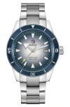 Rado Men's Swiss Automatic Captain Cook Stainless Steel Bracelet Watch 42mm In Metallic