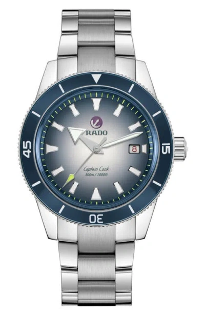 RADO RADO CAPTAIN COOK AUTOMATIC BRACELET WATCH, 42MM