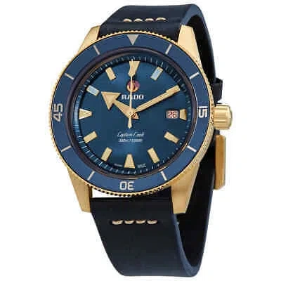 Pre-owned Rado Captain Cook Automatic Bronze Blue Dial Men's Watch R32504205