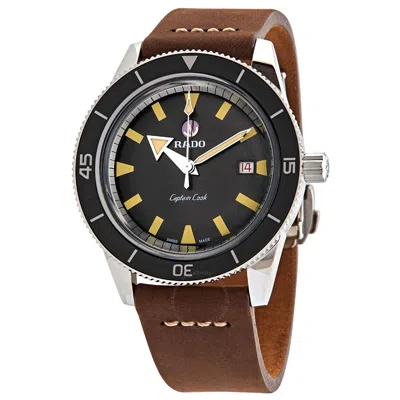 Rado Captain Cook Automatic Brown Dial Men's Watch R32505305 In Black