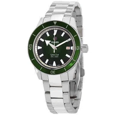 Pre-owned Rado Captain Cook Automatic Green Dial Men's Watch R32105313