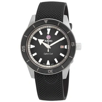 Rado Captain Cook Automatic Grey Dial Men's Watch R32505019 In Black