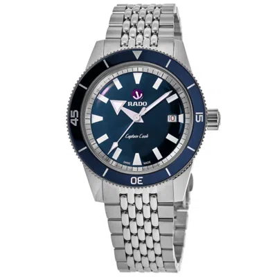 Rado Captain Cook Automatic Steel Blue Dial Men's Watch R32505203 In Green