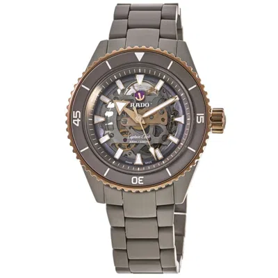 Rado Captain Cook High-tech Ceramic Skeleton Dial Men's Watch R32150162 In Gray