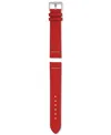 Rado Captain Cook Red Leather Watch Strap 37mm In Red
