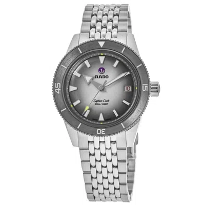 Rado Captain Cook X Tennis Limited Edition Rhodium Dial Steel Men's Watch R32222108 In Metallic