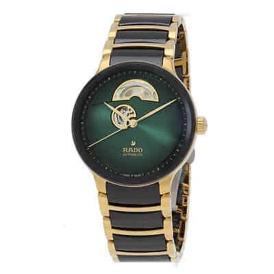 Pre-owned Rado Centrix Automatic Green Dial Two-tone Unisex Watch R30008302