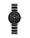 Rado Women's Swiss Automatic Centrix Diamond (1/20 Ct. T.w.) Black High-tech Ceramic & Stainless Steel Br In Black