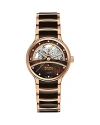 Rado Centrix Diamonds Open Heart Automatic Watch, 35mm In Brown