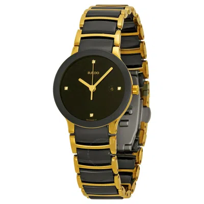 Rado Centrix Jubile Black Dial Two-tone Ladies Watch R30930712 In Black / Gold