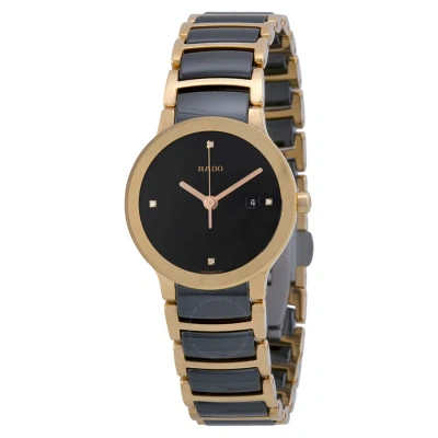Rado Centrix Jubile Ceramic Rose Gold-tone Ladies Watch R30555712 In Black