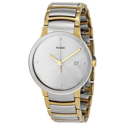 Rado Centrix Jubile Silver Dial Two-tone Men's Watch R30931713 In Gold / Silver