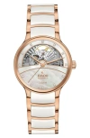 Rado Centrix Open Heart Automatic Watch, 35mm In White
