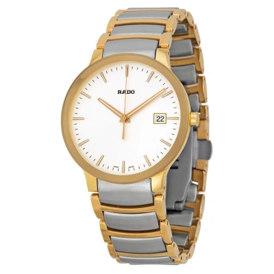 Rado Centrix Quartz Two-tone Men's Watch R30554103 In Gold / Rose / White