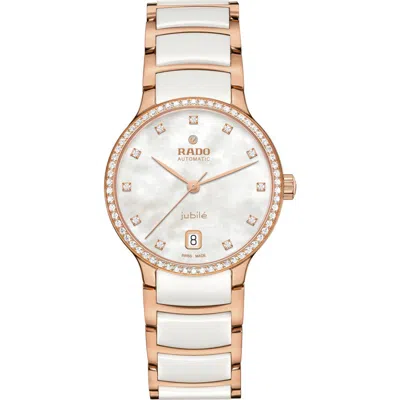Rado Centrix Superjubilé Diamond Bracelet Watch, 35mm In White