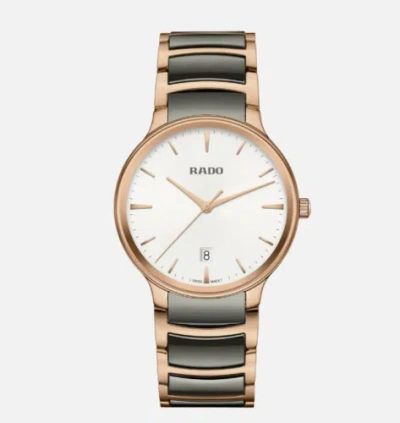 Pre-owned Rado Centrix Unisex Stainless Steel / Pvd Watch R30023012, Rose Gold