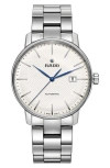 Rado Coupole Classic Automatic Bracelet Watch, 41mm In Silver/white/silver