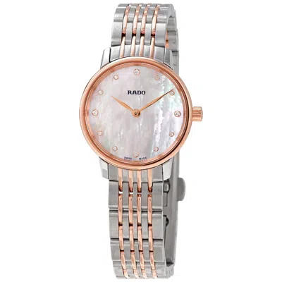 Rado Coupole Classic Mother Of Pearl Diamond Dial Ladies Watch R22897923 In Neutral