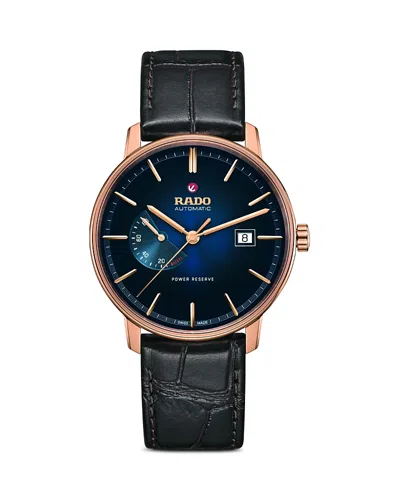 Rado Coupole Classic Power Reserve Watch, 41mm In Black