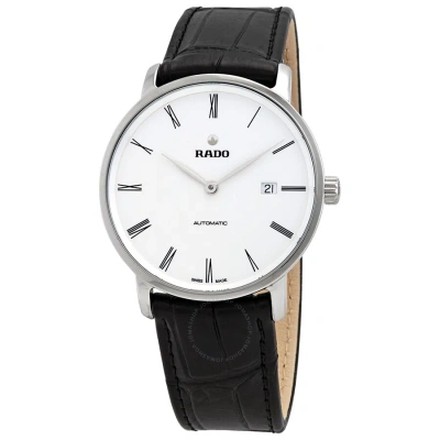 Rado Diamaster Thinline Automatic White Dial Men's Watch R14067036 In Black / White