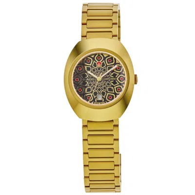 Rado Diastar Original Automatic Black Dial Pvd Steel Women's Watch R12171653 In Brown