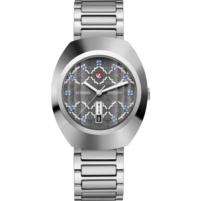 Rado Diastar Original Automatic Bracelet Watch In Ruthenium And Rhodium Coloured