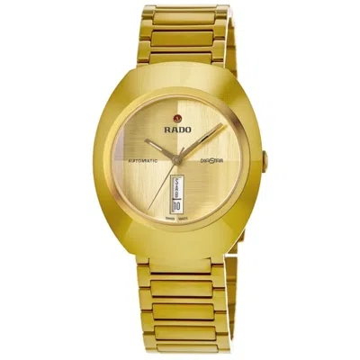Rado Diastar Original Automatic Yellow Gold Tone Dial Pvd Steel Men's Watch R12161253