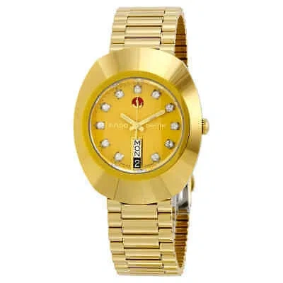 Pre-owned Rado Diastar Original Jubile Gold Automatic Gold Dial Gold Pvd Men's Watch