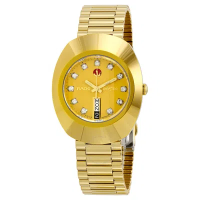 Rado Diastar Original Jubile Gold Automatic Gold Dial Gold Pvd Men's Watch R12413493
