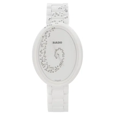 Pre-owned Rado Esenza Ceramic Diamond White Dial Ladies Quartz Watch R53042712