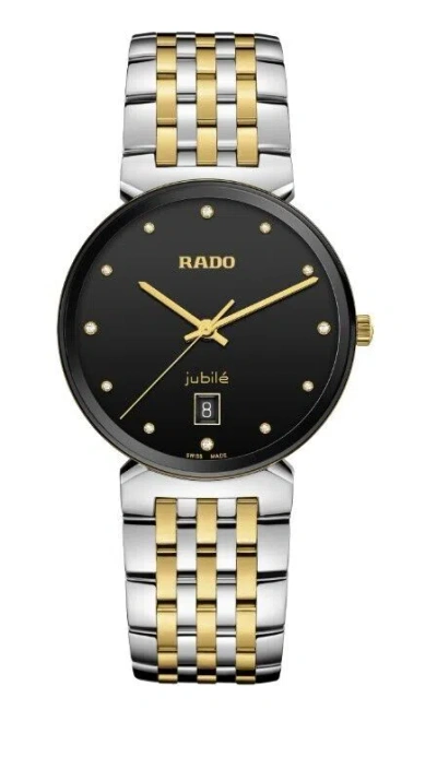 Pre-owned Rado Florence Classic Diamonds Stainless Steel Black Dial Unisex Watch R48912743