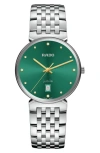 Rado Women's Swiss Florence Diamond (1/20 Ct. T.w.) Stainless Steel Bracelet Watch 38mm In No Color