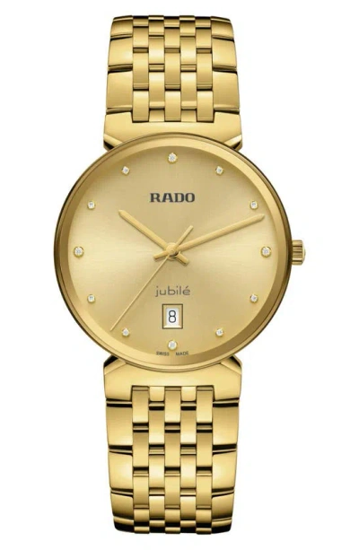 Rado Florence Diamonds Quartz Watch, 38mm In Yellow Gold