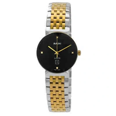 Pre-owned Rado Florence Quartz Diamond Black Dial Ladies Watch R48913703