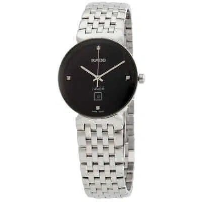 Pre-owned Rado Florence Quartz Diamond Black Dial Ladies Watch R48913713